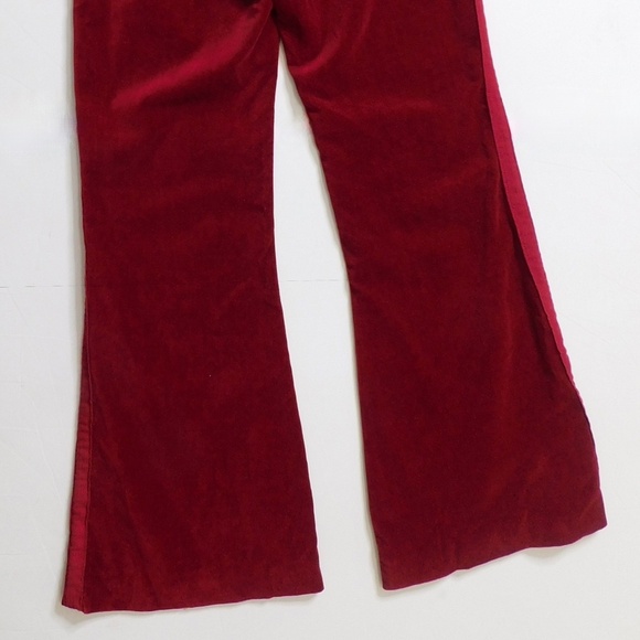 Vintage Y2K JUICY COUTURE Jeans Red Velvet Tuxedo Pants Flared Flare Size 29 - Picture 9 of 12